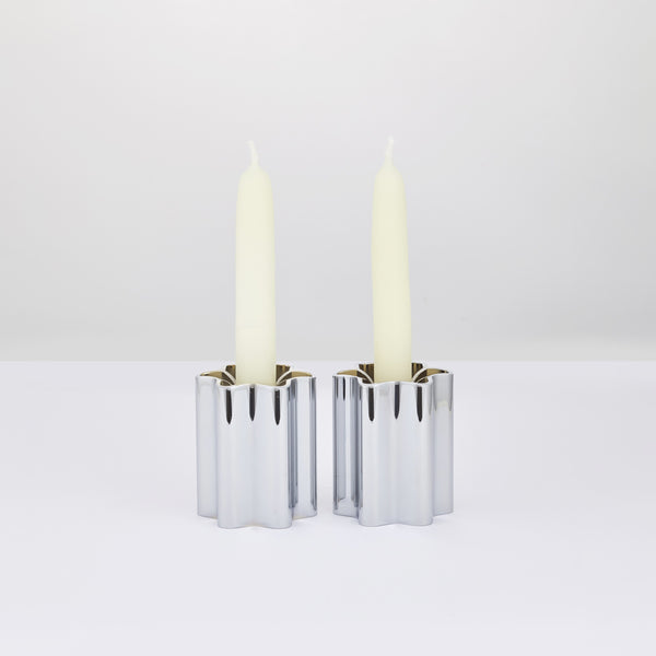Candle Holders - Chrome