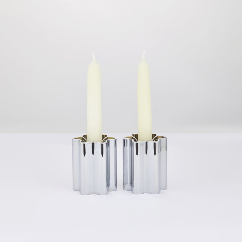 Candle Holders - Chrome