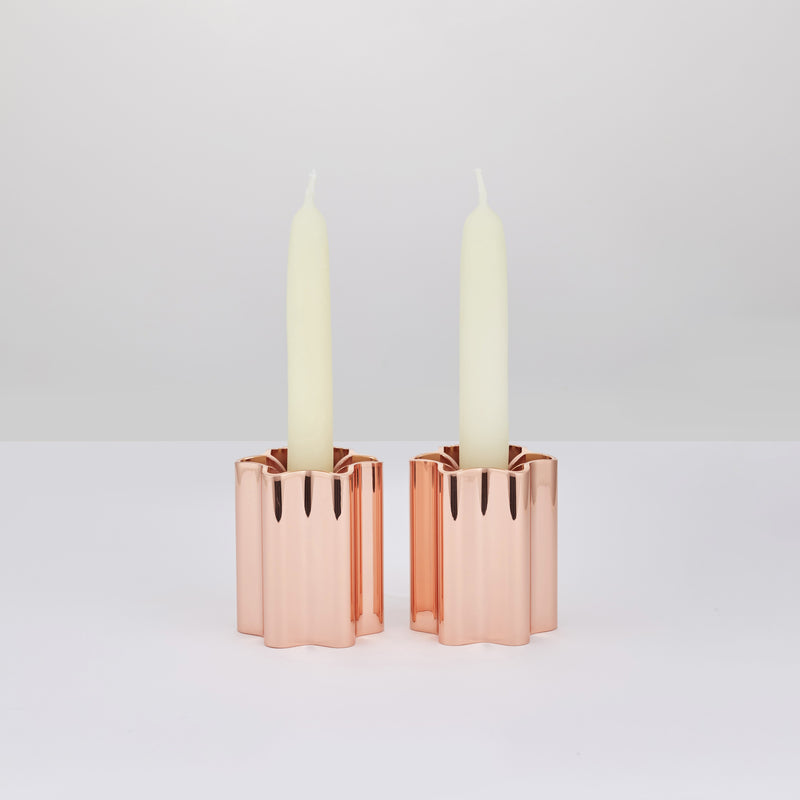 Candle Holders - Rose Gold