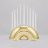 Nosh Menorah - Brass