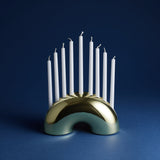 Nosh Menorah - Brass